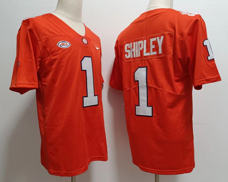 Men Clemson Tigers #1 Shipley Orange 2024 Nike Vapor NCAA Jersey->->NCAA Jersey